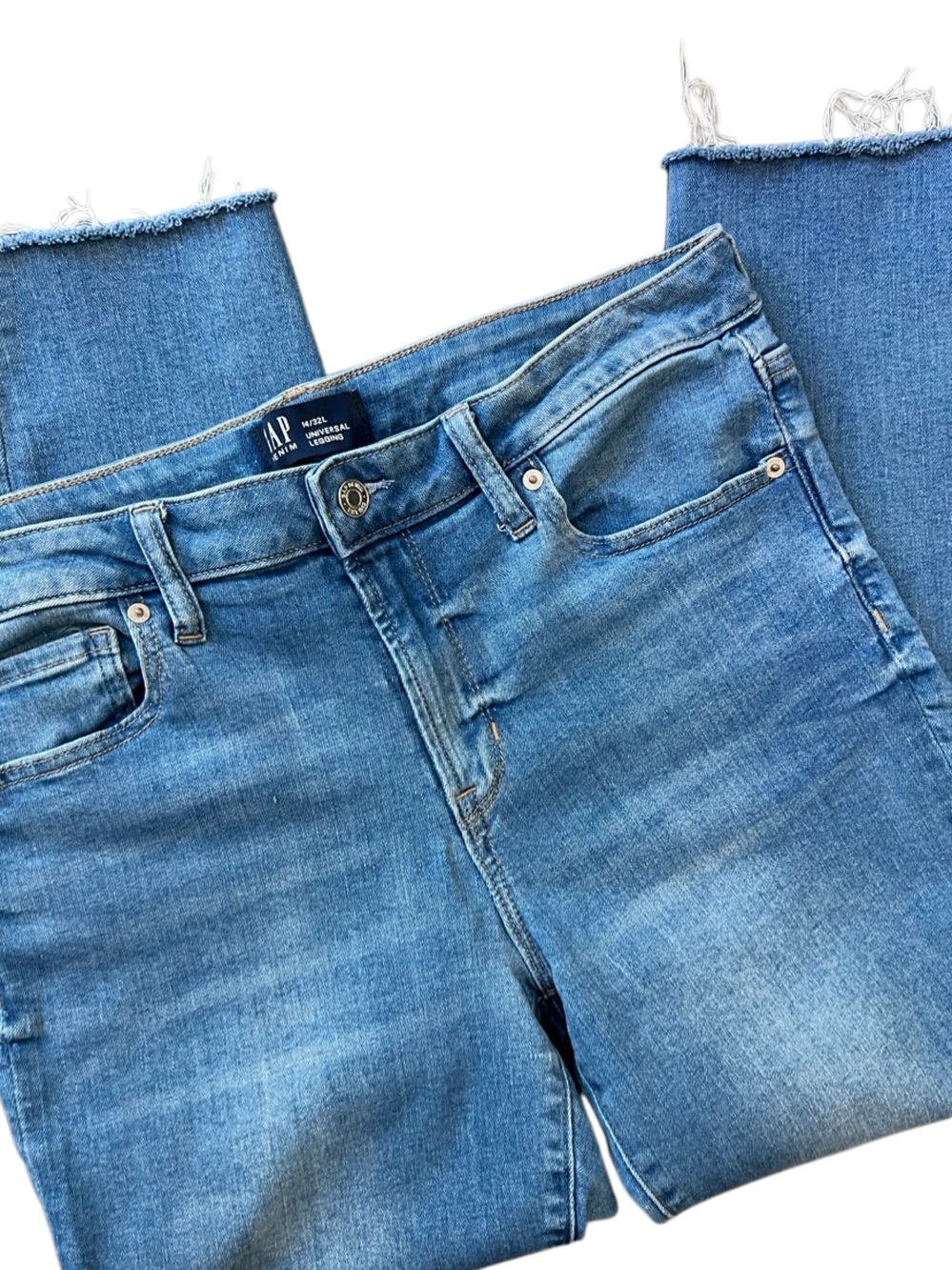 GAP Universal Legging mid-high rise ankle crop stretch jeans Size 14